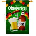 Gardencontrol Oktoberfest Beer Beverages 28 x 40 in. Double-Sided Decorative Vertical House Flags GA4082290
